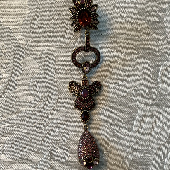 Heidi Daus Extra-Long Crystal Dangle Earrings - Picture 2 of 3